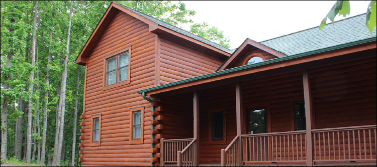 Log Home Staining in Licking County, Ohio