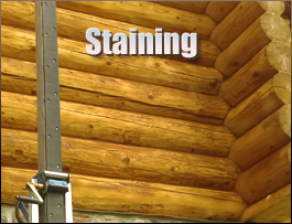  Licking County, Ohio Log Home Staining